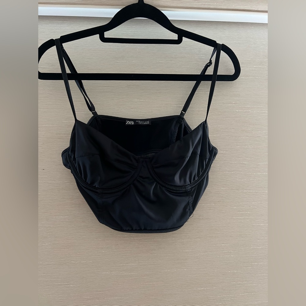 Black soft corset top